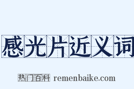 感光片近义词是什么意思的图片